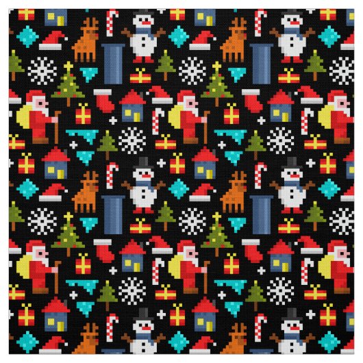 Tissu Pixel Christmas (Échantillon)