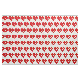 Tissu Pixel Heart 8 Bit Love