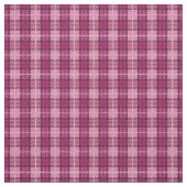 Tissu Pixel Plaid_Magenta-Noir (Échantillon)