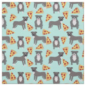 Tissu Pizza menthe de Pitbull dogs (Échantillon)
