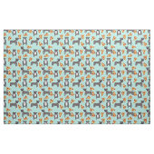Tissu Pizza menthe de Pitbull dogs (Fat Quarter)