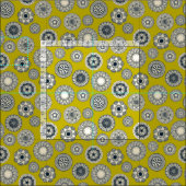Tissu place du cirque de mandala chartreuse (Carreau)