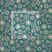 Tissu place du cirque de mandala turquoise (Carreau)