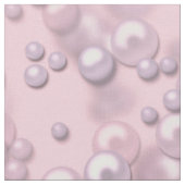 Tissu Placers de perles blanches roses sur velours rose (Fermer)