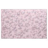 Tissu Placers de perles blanches roses sur velours rose (Fat Quarter)