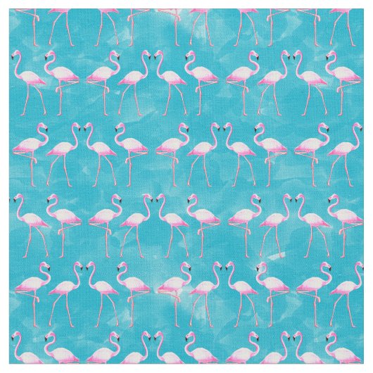 Tissu Plage de Flamants roses roses été (Fermer)