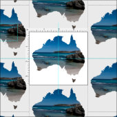 Tissu Plage isolée au paradis Australie (Carreau)