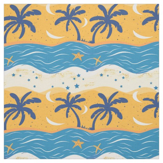 Tissu Plage Nuit Céleste (Échantillon)