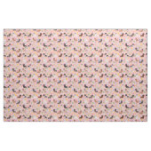 Tissu Plage rose des chiens de Dachshund (Fat Quarter)