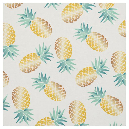 Tissu Plage tropicale d'ananas hawaïen (Échantillon)