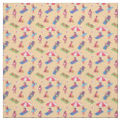 Tissu plage vacances d'été surf soleil plage (Échantillon)