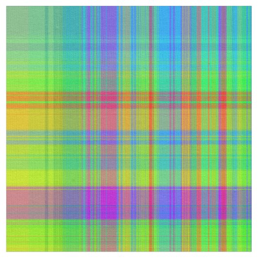 Tissu Plaid Arc-en-ciel Bluisantes de couleurs (Fermer)