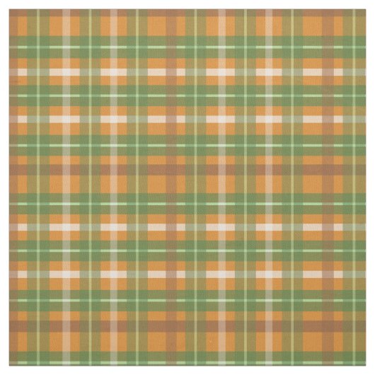 Tissu Plaid automne vert et orange (Échantillon)
