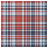 Tissu Plaid blanc et bleu rouge (Fermer)