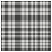 Tissu Plaid blanc et gris noir (Échantillon)
