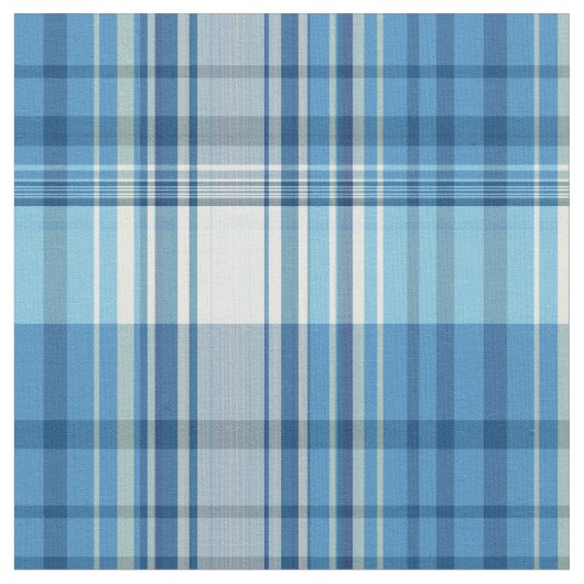 Tissu Plaid Bleu Avec Blanc (Fermer)