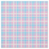 Tissu Plaid bleu-clair, rose et blanc (Échantillon)
