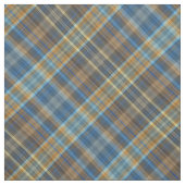 Tissu Plaid bleu et orange (Échantillon)