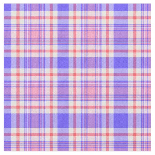 Tissu Plaid bleu et rose violet (Fermer)