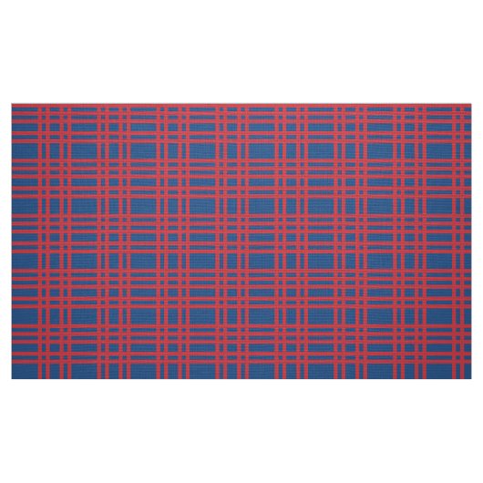 Tissu plaid bleu et rouge (Fat Quarter)
