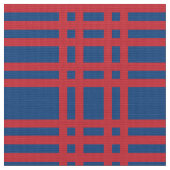 Tissu plaid bleu et rouge (Fermer)