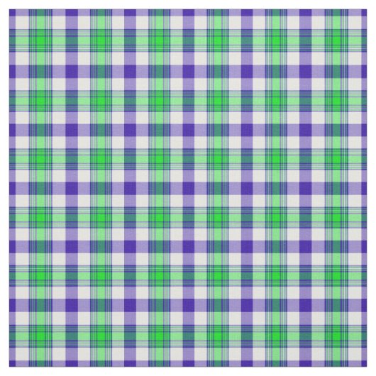Tissu Plaid bleu et vert (Échantillon)