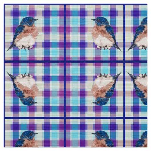 Tissu plaid Bluebird 1 (Échantillon)