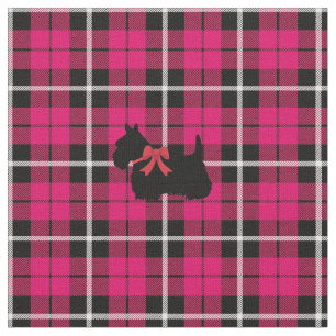 Tissu Plaid chaud profond de Terrier d'écossais de rose