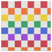 Tissu Plaid Checkered d'arc-en-ciel coloré (Fermer)