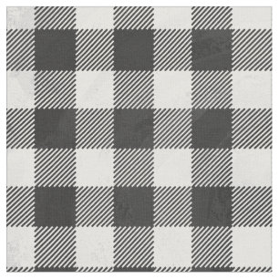 Tissu Plaid Checkered noir et blanc