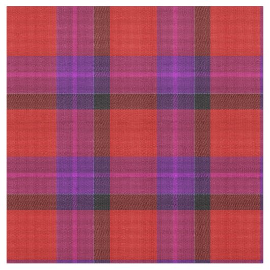 Tissu plaid dans un Motif marron rouge violet (Fermer)
