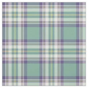 Tissu Plaid d'Aqua, pourpre et jaune