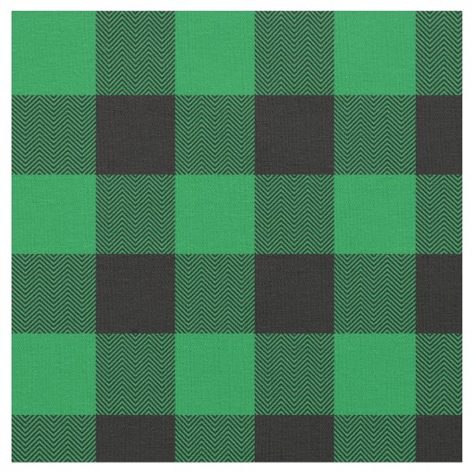 Tissu Plaid de bison vert clair et noir Chevron (Fermer)