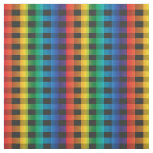 Tissu Plaid de Buffalo Arc-en-ciel