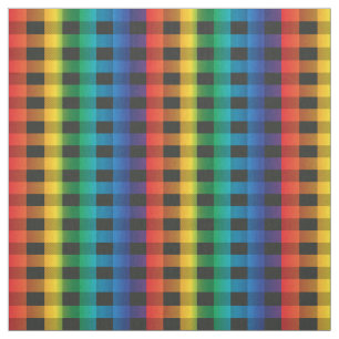 Tissu Plaid de Buffalo Arc-en-ciel