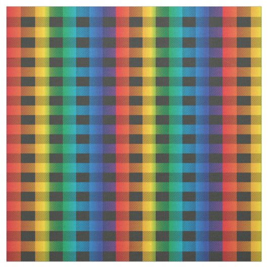Tissu Plaid de Buffalo Arc-en-ciel (Échantillon)