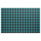 Tissu Plaid de buffle noir et turquoise foncé (Fat Quarter)