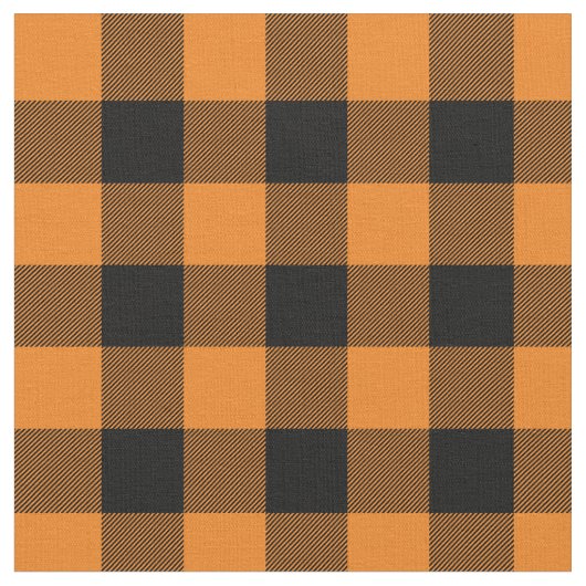 Tissu Plaid de buffle orange et noir (Fermer)