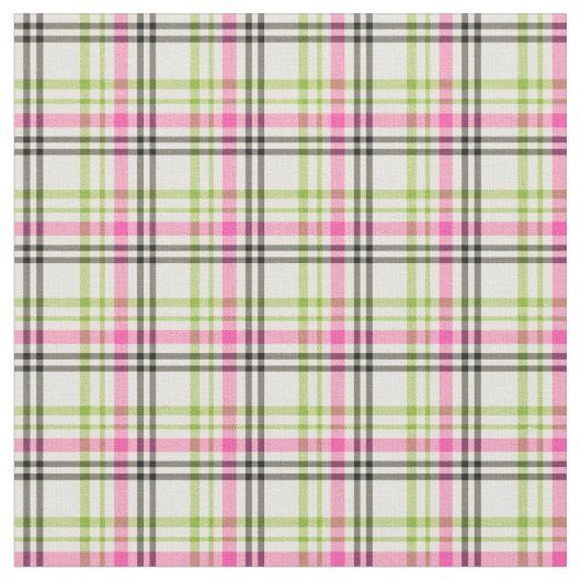 Tissu Plaid de cru de roses indien et de vert de chaux (Fermer)