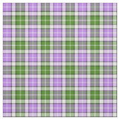 Tissu Plaid de lavande, de vert, et blanc (Échantillon)