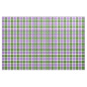 Tissu Plaid de lavande, de vert, et blanc (Fat Quarter)