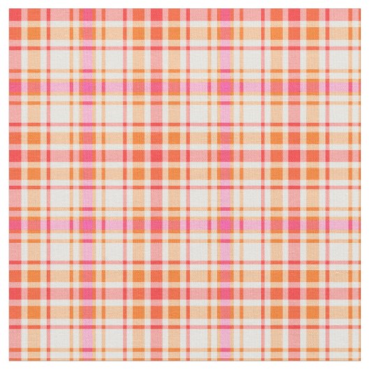 Tissu Plaid de mode d'orange et de roses indien (Fermer)