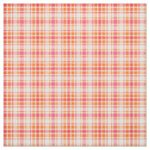 Tissu Plaid de mode d'orange et de roses indien (Échantillon)