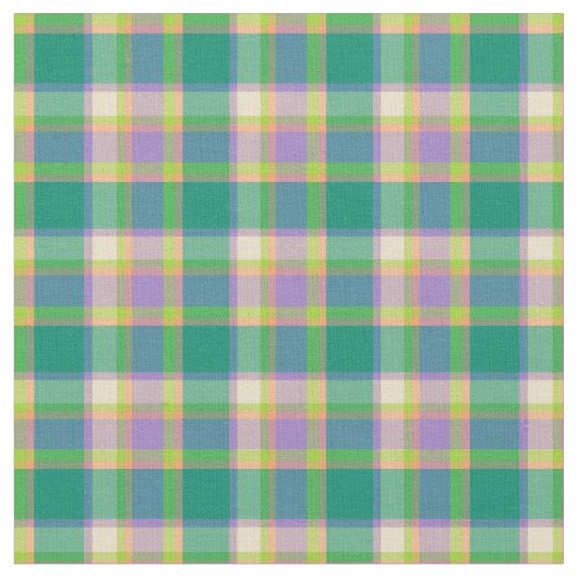 Tissu Plaid de mode vert et violet (Fermer)