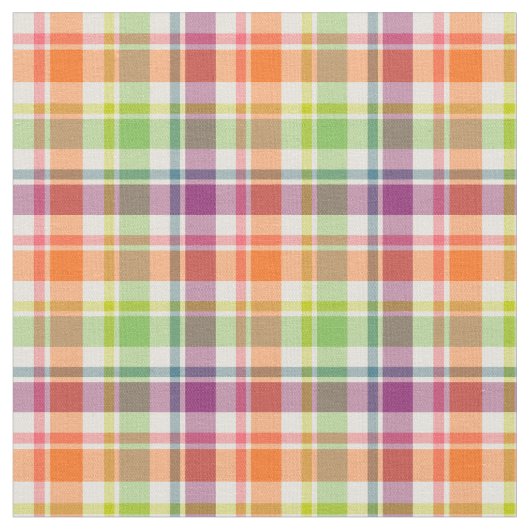 Tissu Plaid de mode violet, orange et vert citron vert (Fermer)