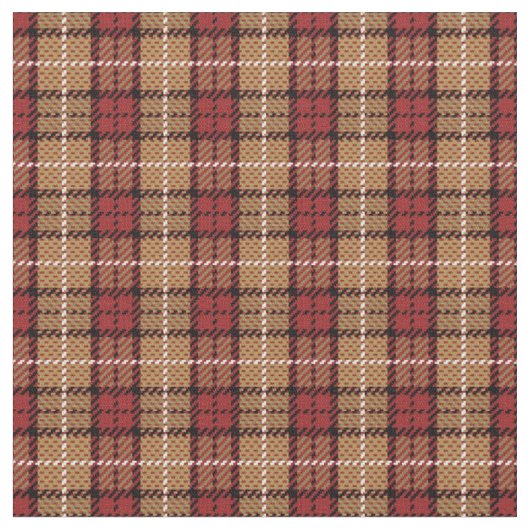 Tissu Plaid de pixel en rouge et or (Fermer)