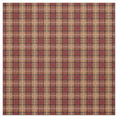 Tissu Plaid de pixel en rouge et or (Échantillon)