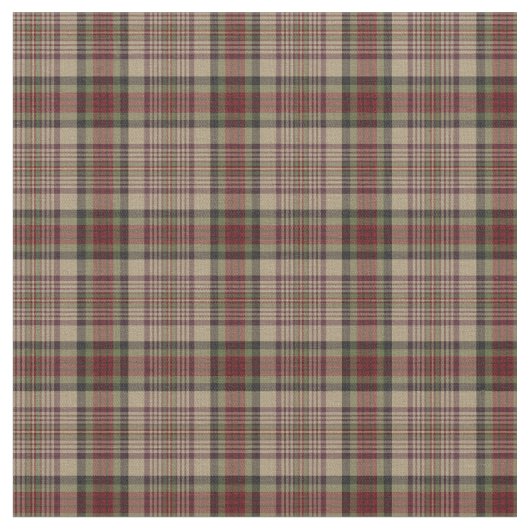 Tissu Plaid de Tan, rouge et vert (Fermer)