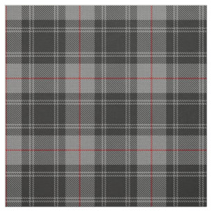 Tissu Plaid de tartan écossais rouge noir gris de Moffa