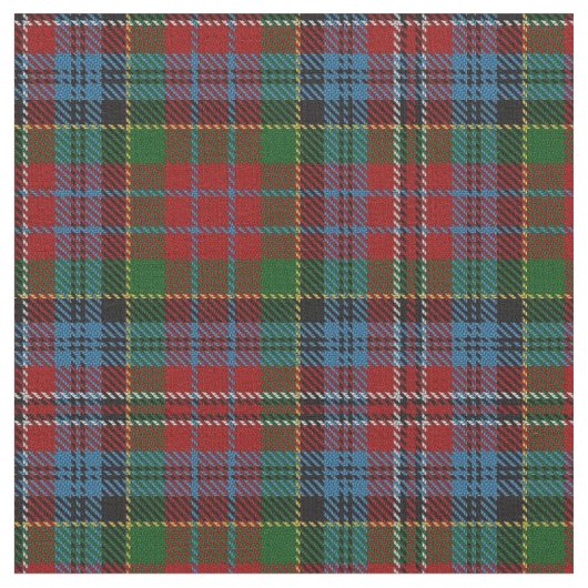 Tissu Plaid de tartan écossais vert-bleu rouge de Kidd (Fermer)